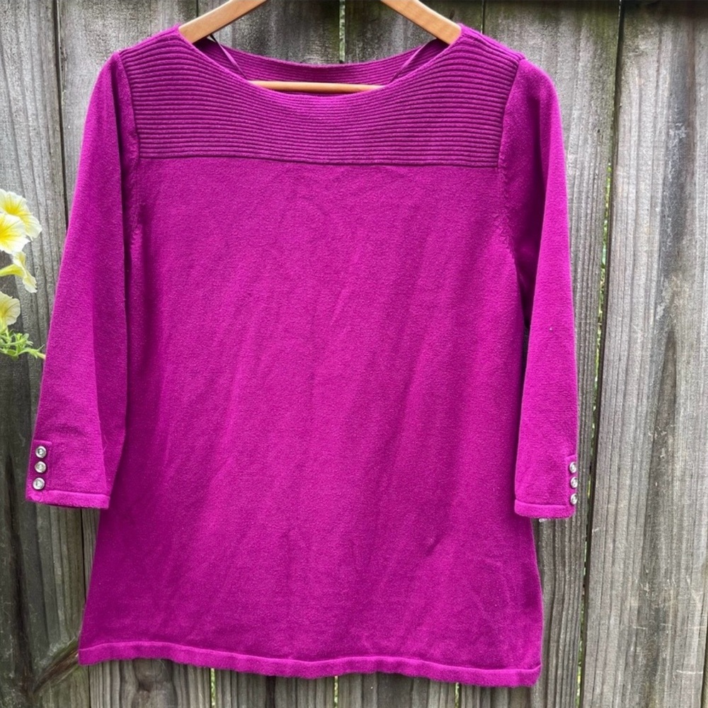 Karen Scott Sweater Autumn Berry Sz L  woman’s